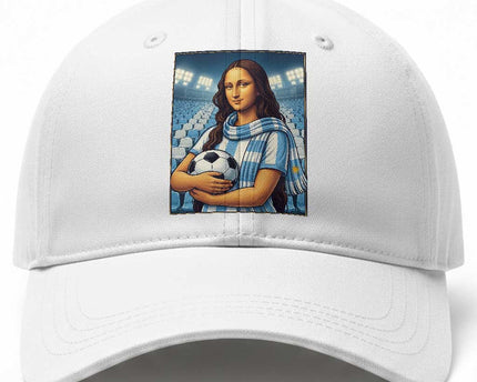 Funny Argentina Soccer Mona Lisa Baseball Cap Football Fan Pride Graphic