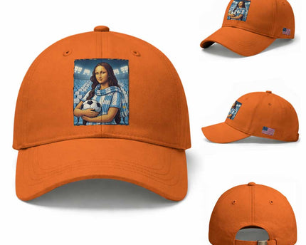 Funny Argentina Soccer Mona Lisa Baseball Cap Football Fan Pride Graphic