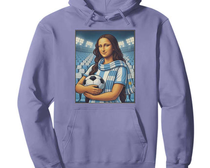 Funny Argentina Soccer Mona Lisa Hoodie Football Fan Pride Graphic