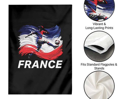 France Soccer Football Fan French Flag Garden Flag