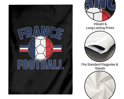 French Flag France Soccer Football Fan Garden Flag