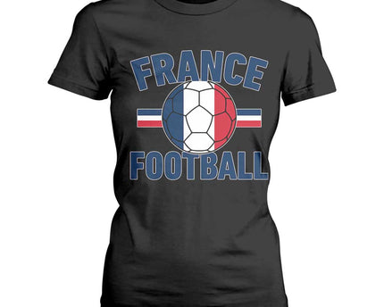 French Flag France Soccer Football Fan T-Shirt For Women
