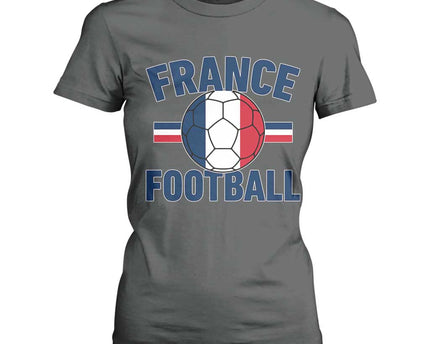 French Flag France Soccer Football Fan T-Shirt For Women