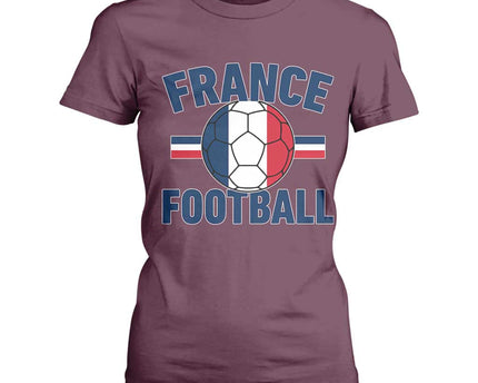 French Flag France Soccer Football Fan T-Shirt For Women