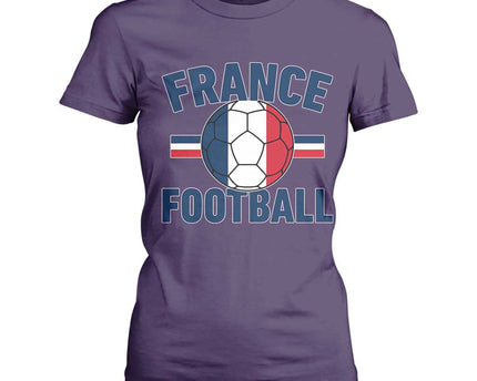 French Flag France Soccer Football Fan T-Shirt For Women
