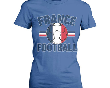French Flag France Soccer Football Fan T-Shirt For Women