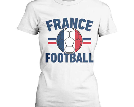 French Flag France Soccer Football Fan T-Shirt For Women