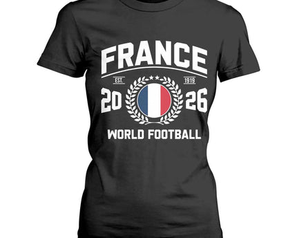 France Soccer Fan French Flag Patriotic Sports T-Shirt For Women
