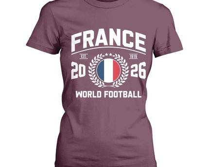 France Soccer Fan French Flag Patriotic Sports T-Shirt For Women