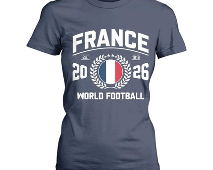 France Soccer Fan French Flag Patriotic Sports T-Shirt For Women