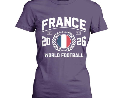 France Soccer Fan French Flag Patriotic Sports T-Shirt For Women