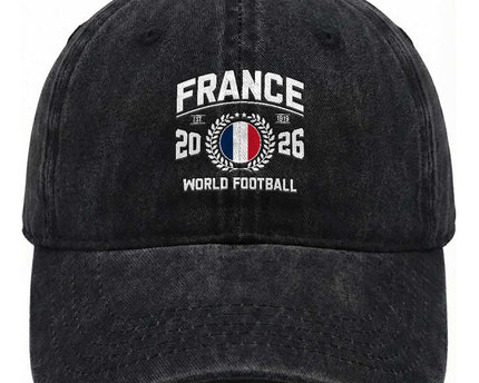France Soccer Fan French Flag Patriotic Sports Washed Cotton Baseball Cap