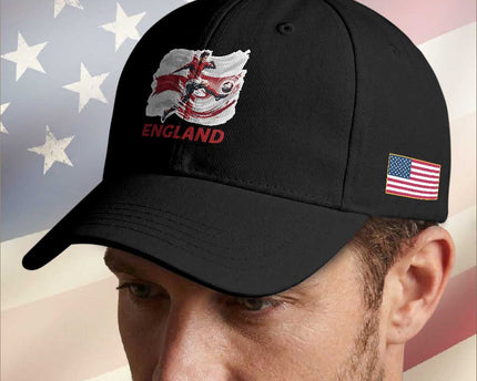 England Soccer Fan English Flag Baseball Cap