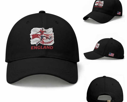 England Soccer Fan English Flag Baseball Cap