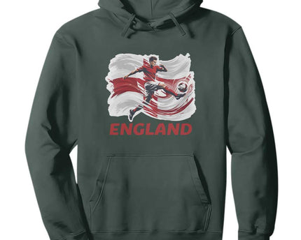 England Soccer Fan English Flag Hoodie