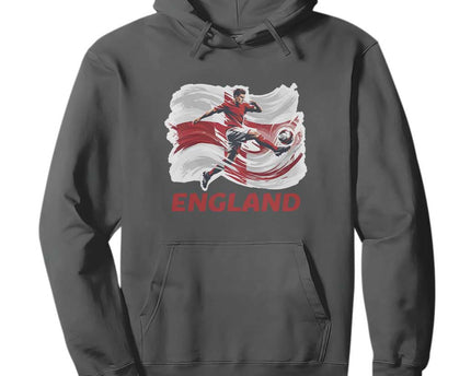 England Soccer Fan English Flag Hoodie