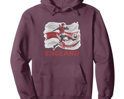 England Soccer Fan English Flag Hoodie