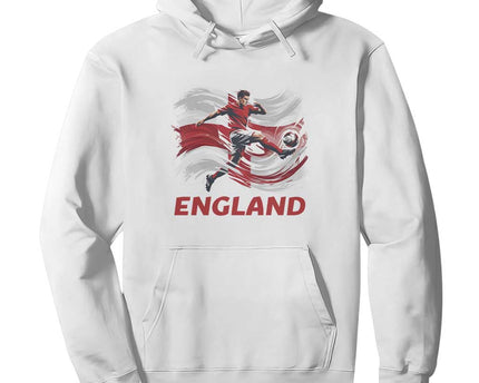 England Soccer Fan English Flag Hoodie