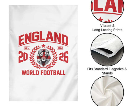 England Football Flag Garden Flag Lion St George Cross Soccer Fan Patriotic