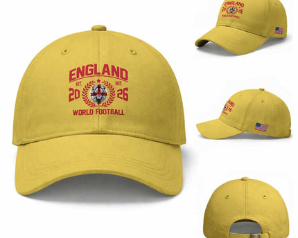 England Football Flag Baseball Cap Lion St George Cross Soccer Fan Patriotic