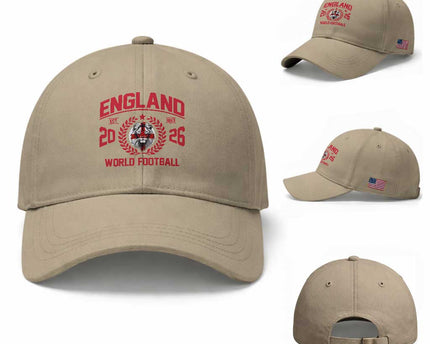 England Football Flag Baseball Cap Lion St George Cross Soccer Fan Patriotic