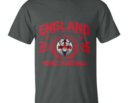 England Football Flag T-Shirt Lion St George Cross Soccer Fan Patriotic