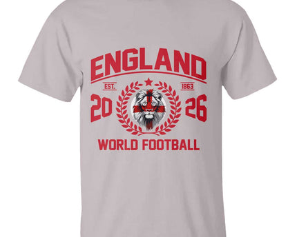 England Football Flag T-Shirt Lion St George Cross Soccer Fan Patriotic