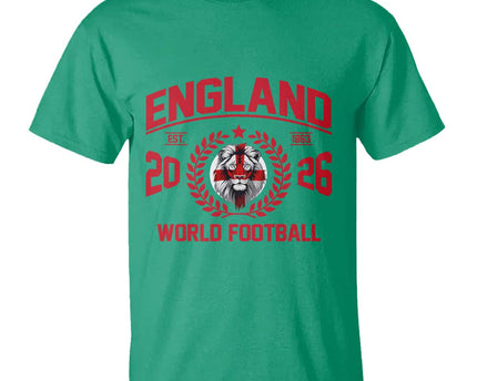 England Football Flag T-Shirt Lion St George Cross Soccer Fan Patriotic