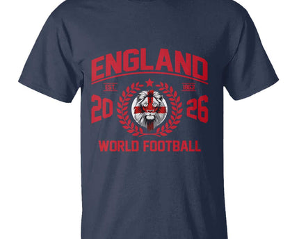 England Football Flag T-Shirt Lion St George Cross Soccer Fan Patriotic