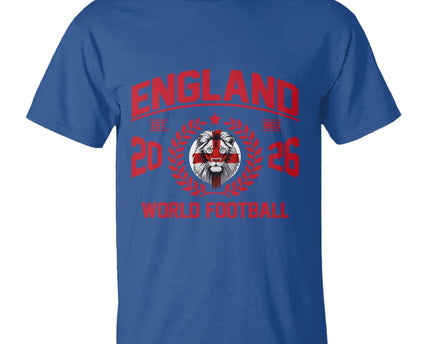 England Football Flag T-Shirt Lion St George Cross Soccer Fan Patriotic