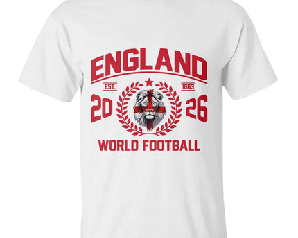 England Football Flag T-Shirt Lion St George Cross Soccer Fan Patriotic