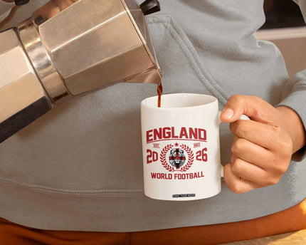 England Football Flag Coffee Mug Lion St George Cross Soccer Fan Patriotic