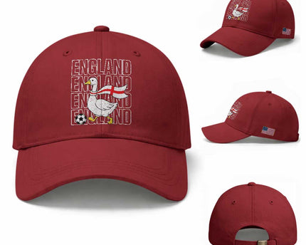 England Soccer Football Baseball Cap Silly Goose England Flag Fan Supporter