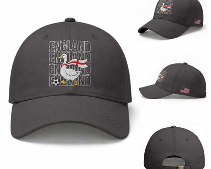 England Soccer Football Baseball Cap Silly Goose England Flag Fan Supporter