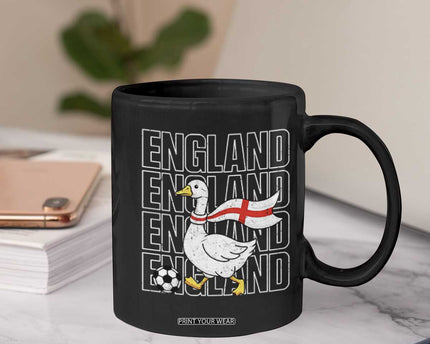 England Soccer Football Coffee Mug Silly Goose England Flag Fan Supporter