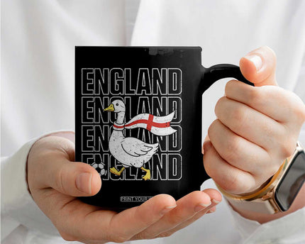 England Soccer Football Coffee Mug Silly Goose England Flag Fan Supporter