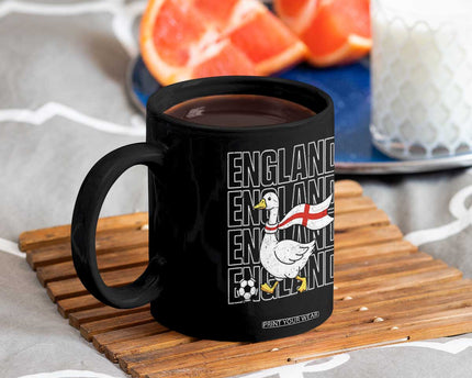England Soccer Football Coffee Mug Silly Goose England Flag Fan Supporter
