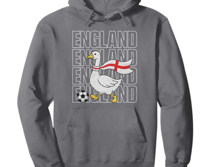 England Soccer Football Hoodie Silly Goose England Flag Fan Supporter