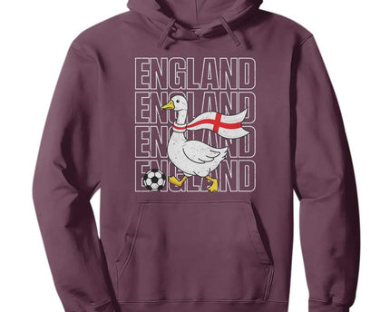 England Soccer Football Hoodie Silly Goose England Flag Fan Supporter