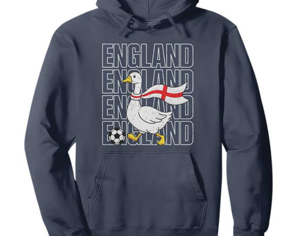 England Soccer Football Hoodie Silly Goose England Flag Fan Supporter