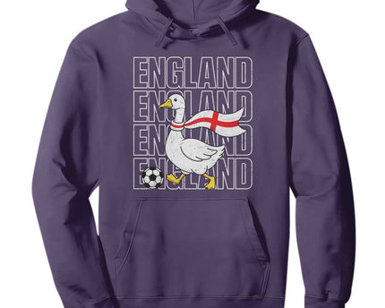 England Soccer Football Hoodie Silly Goose England Flag Fan Supporter
