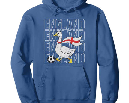 England Soccer Football Hoodie Silly Goose England Flag Fan Supporter