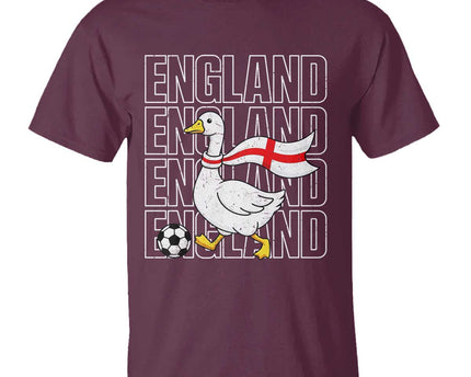 England Soccer Football T-Shirt Silly Goose England Flag Fan Supporter
