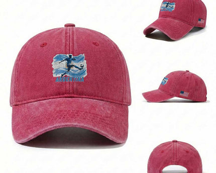 Argentina Soccer Fan Argentinian Flag Patriotic Sports Washed Cotton Baseball Cap