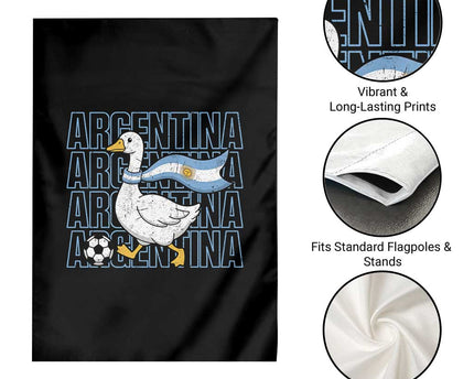 Argentina Soccer Football Garden Flag Silly Goose Argentinian Flag Fan Supporter