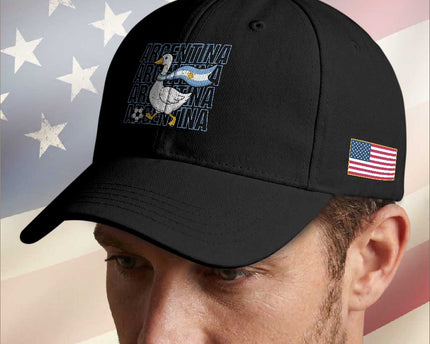 Argentina Soccer Football Baseball Cap Silly Goose Argentinian Flag Fan Supporter