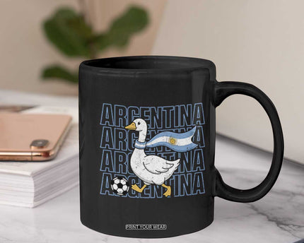 Argentina Soccer Football Coffee Mug Silly Goose Argentinian Flag Fan Supporter