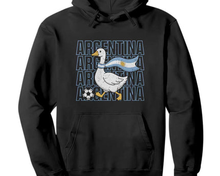 Argentina Soccer Football Hoodie Silly Goose Argentinian Flag Fan Supporter