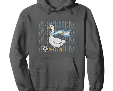 Argentina Soccer Football Hoodie Silly Goose Argentinian Flag Fan Supporter