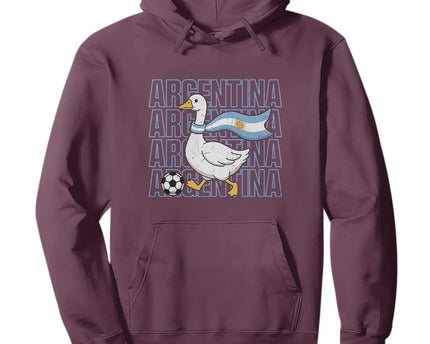 Argentina Soccer Football Hoodie Silly Goose Argentinian Flag Fan Supporter